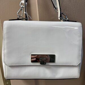 White Michael Kors Patent Leather Crossbody
